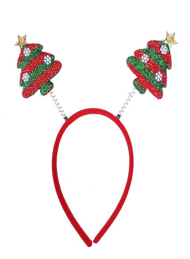 Partunay 1 Pcs Glitter Xmas Tree Christmas THairband Christmas Headbands Christmas Costume for Kids Adults Christmas Xmas Props Party Favor Christmas Xmas New Year Celebration Item - Image 1